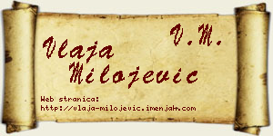 Vlaja Milojević vizit kartica